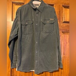 ❤️ Columia Charcoal Gray Men’s Button Front Collared Long Sleeve Shirt